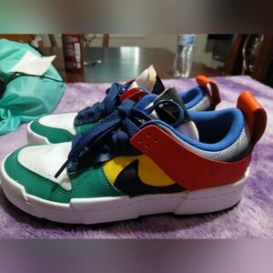 Nike Colorful Men's Sneakers - Green, Red, Blue, Yellow, White